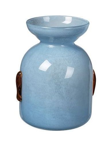 Vera munnblåst glassvase, lyseblå