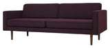 Vind 3-seters sofa, Bordeaux rød