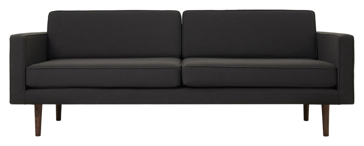 Vind 3-seters sofa, svart