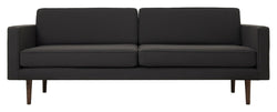 Vind 3-seters sofa, svart