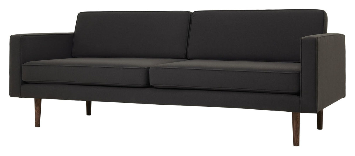 Vind 3-seters sofa, svart