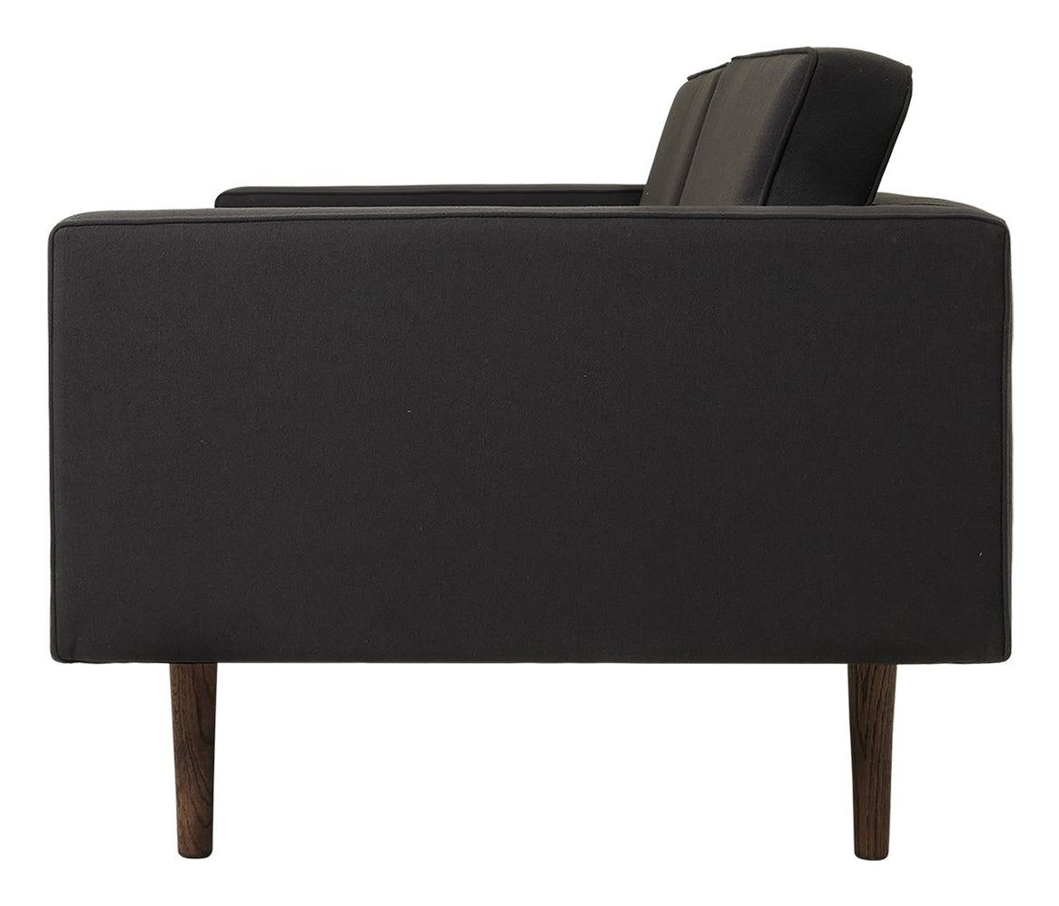 Vind 3-seters sofa, svart