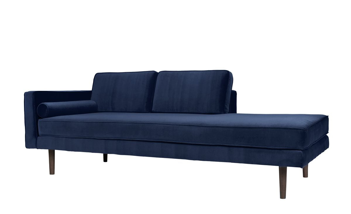 Vind Chaiselong, Insignia Blue Velvet