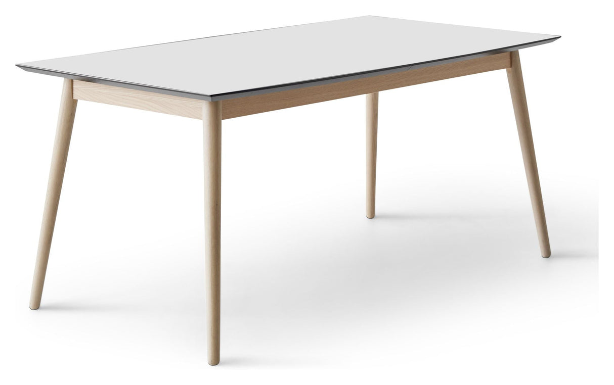 Meza Boat Dining Table 165x90, White Laminate/Ben Oak