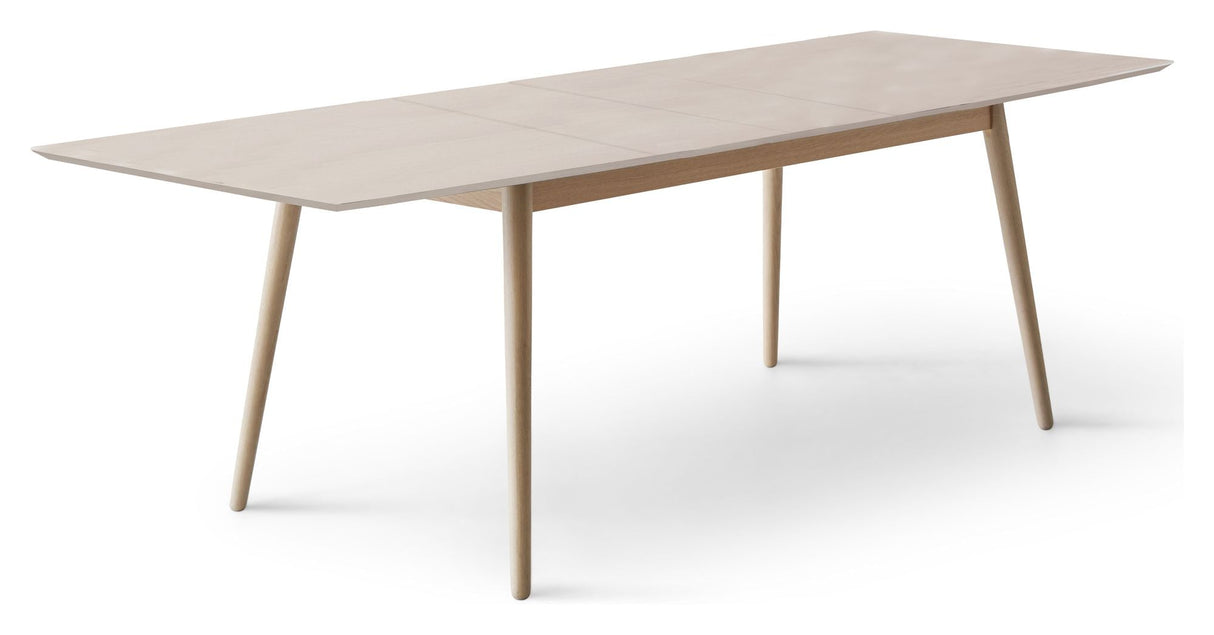 Meza Boat Dining Table 165x90, White Pigmented