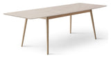 Meza Boat Dining Table 165x90, White Pigmented