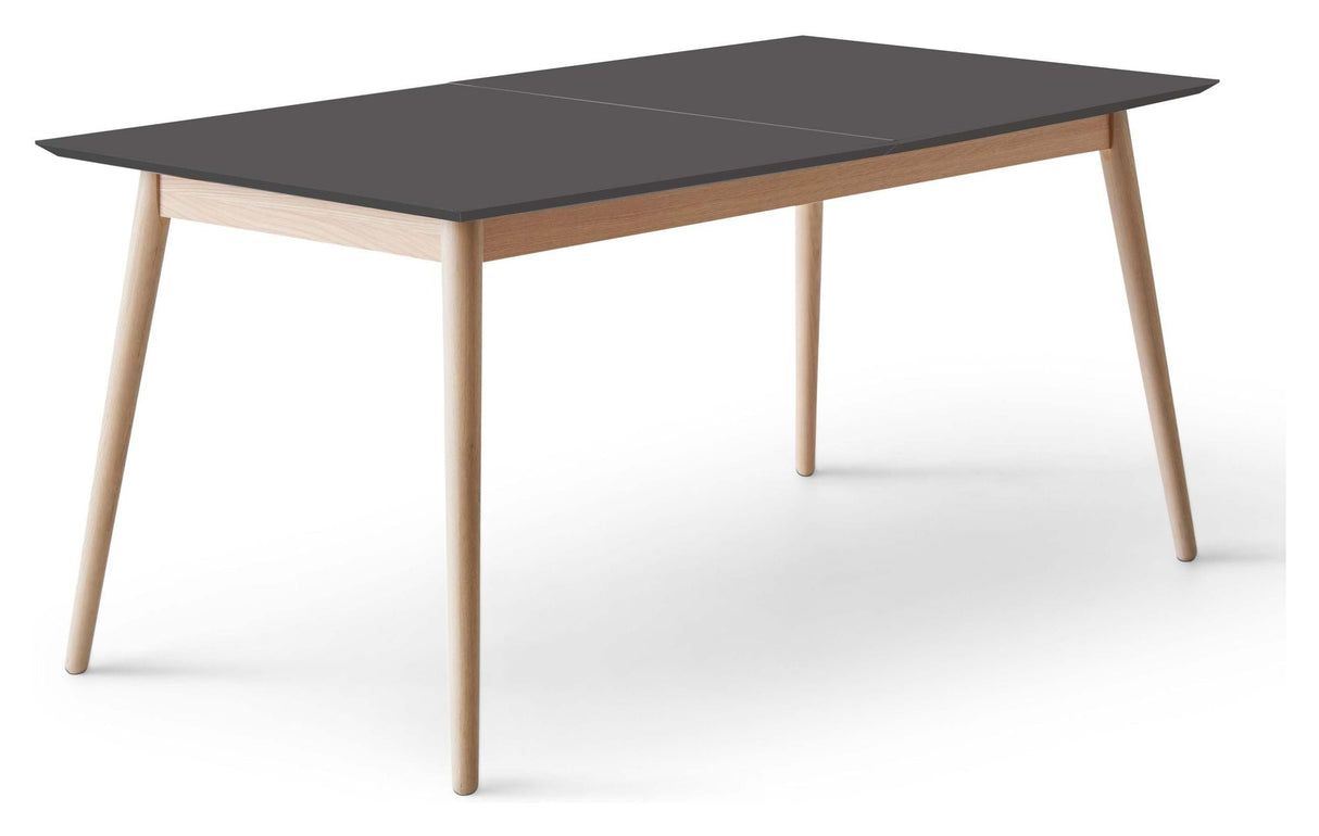 Meza Boat Dining Table 165x90, Black Laminate/Ben Oak