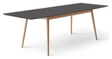 Meza Boat Dining Table 165x90, Black Laminate/Ben Oak