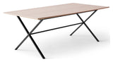 Meza Square Dining Table 210x100 m. Kryssramme, hvitt pigmentert