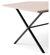 Meza Square Dining Table 210x100 m. Kryssramme, hvitt pigmentert