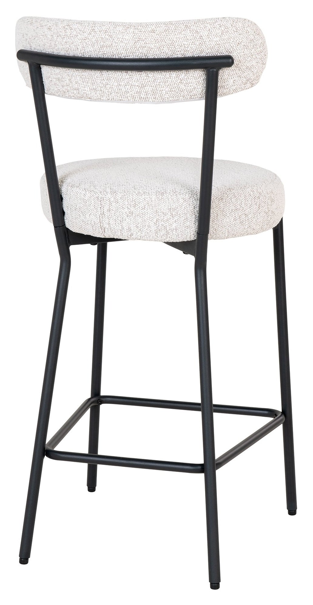 Badalona Barstool, White Bouclé