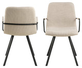 Selina, spisestol med/armlener - beige