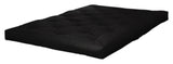 Dobbel latex futon madrass med latex core, 140x200, svart