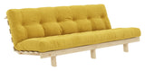 Magre sofa, furu/gul fløyel