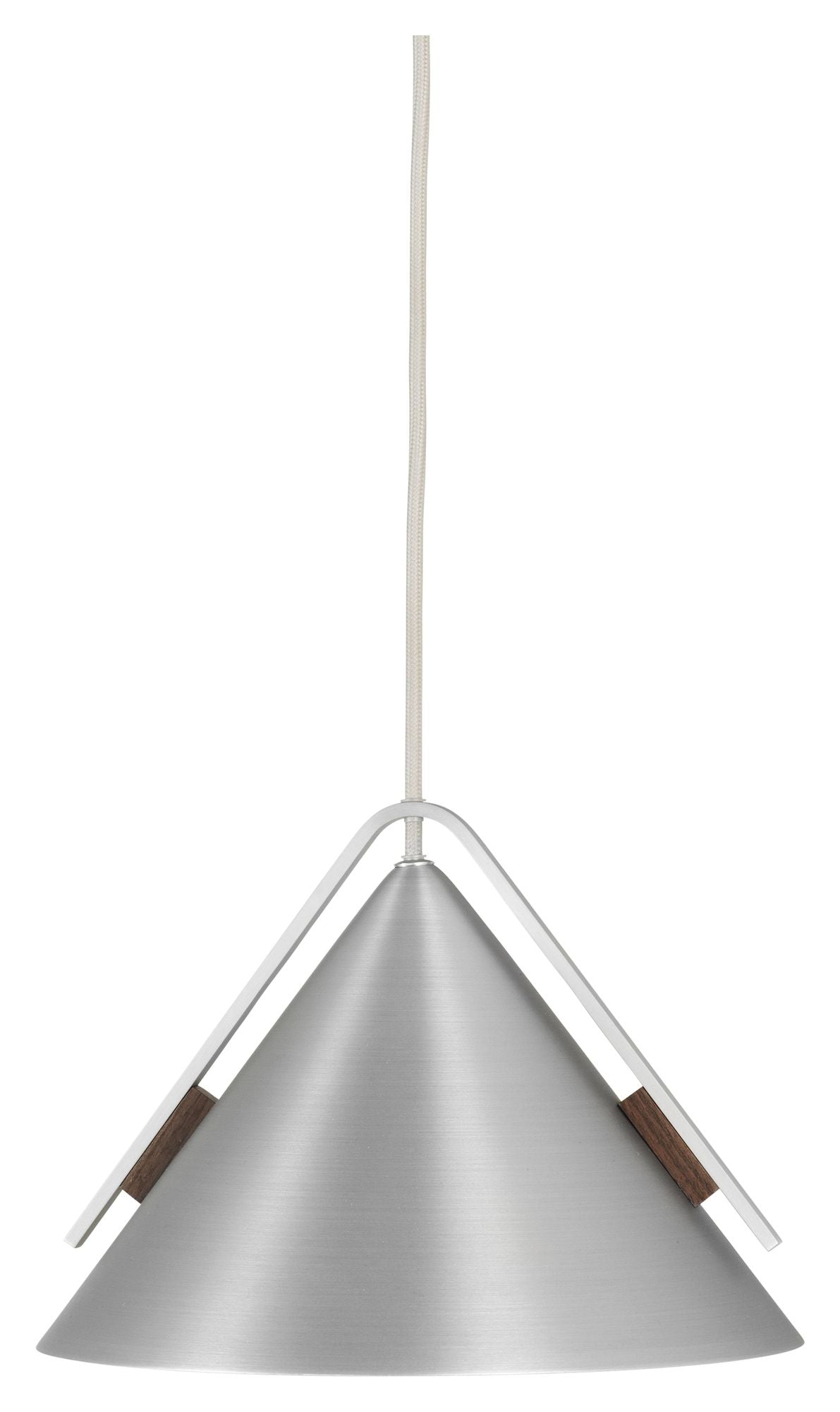 Cone Pendant Luminaire S, børstet aluminium/valnøtt