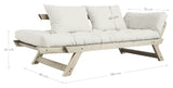 Bebop Sofa Bed, Off-White/Black Pine