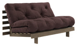 Røtter 140 sofa seng, brun lakkert furu, brun