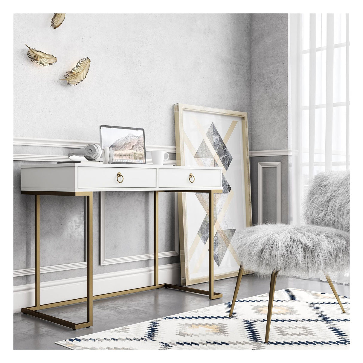 Camila Desk, White