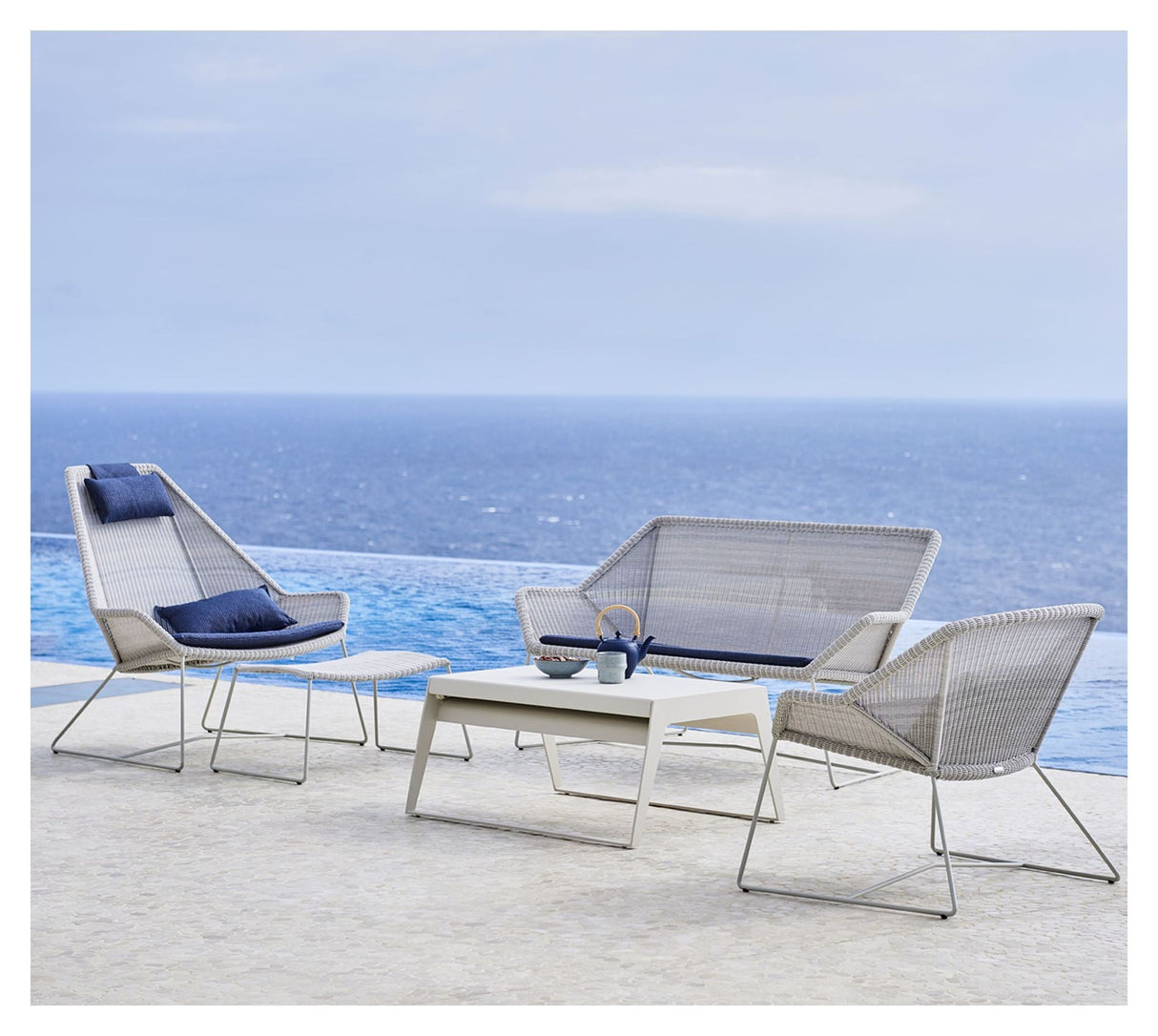 Cane-Line Breeze Lounge Chair, Off-White