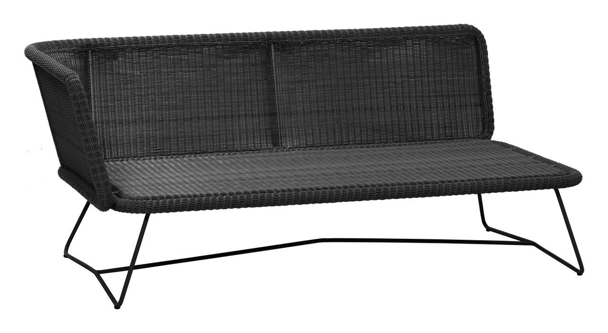 Cane-Line Horizon 2-PERS. Lounge sofa høyre modul, svart, stokklinje vev