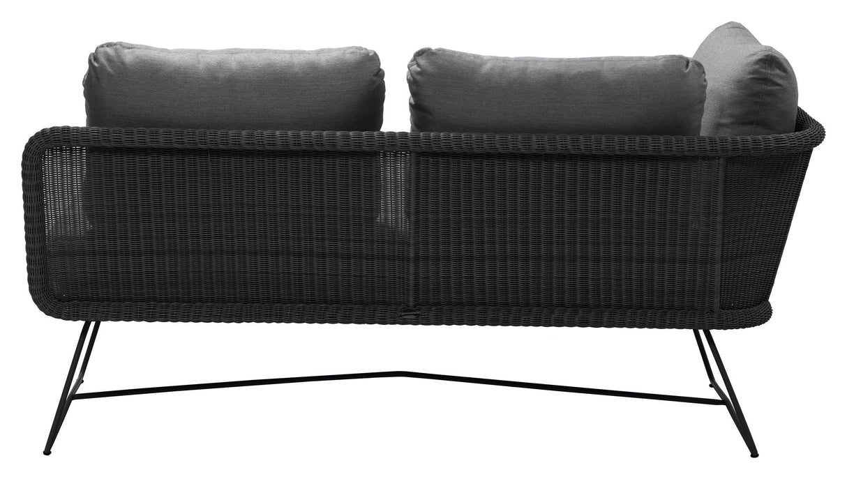 Cane-Line Horizon 2-PERS. Lounge sofa høyre modul, svart, stokklinje vev