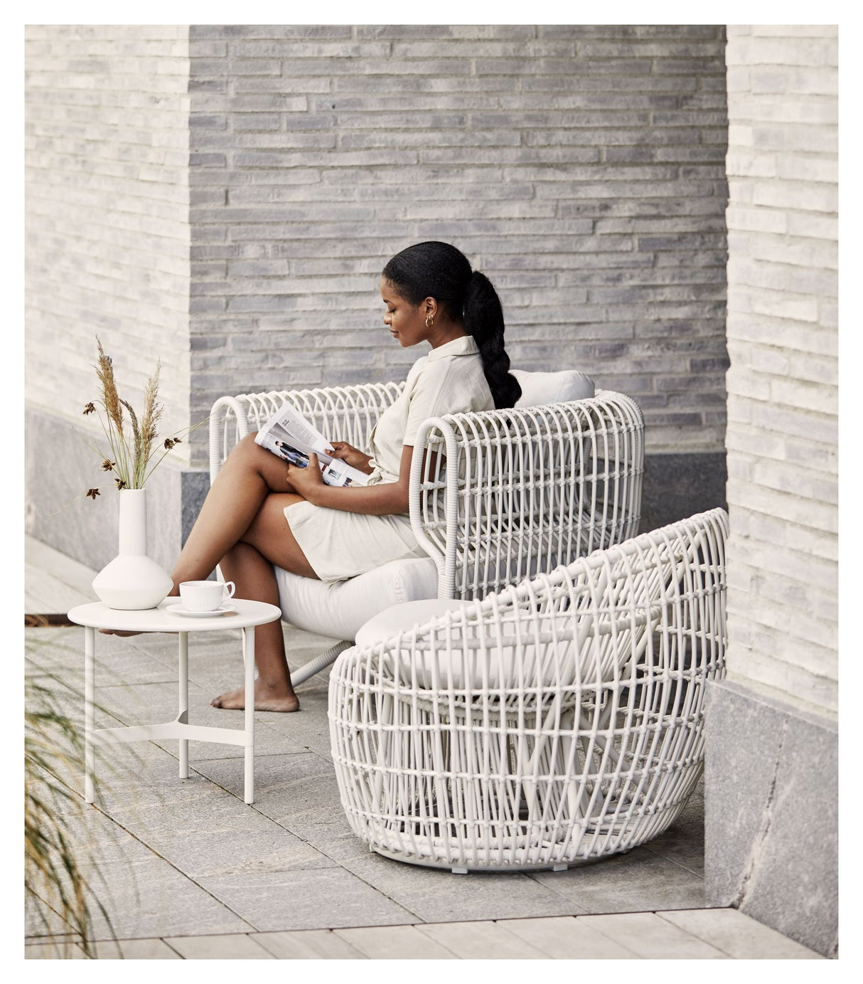 Cane-line Outdoor Nest Lounge Chair, White