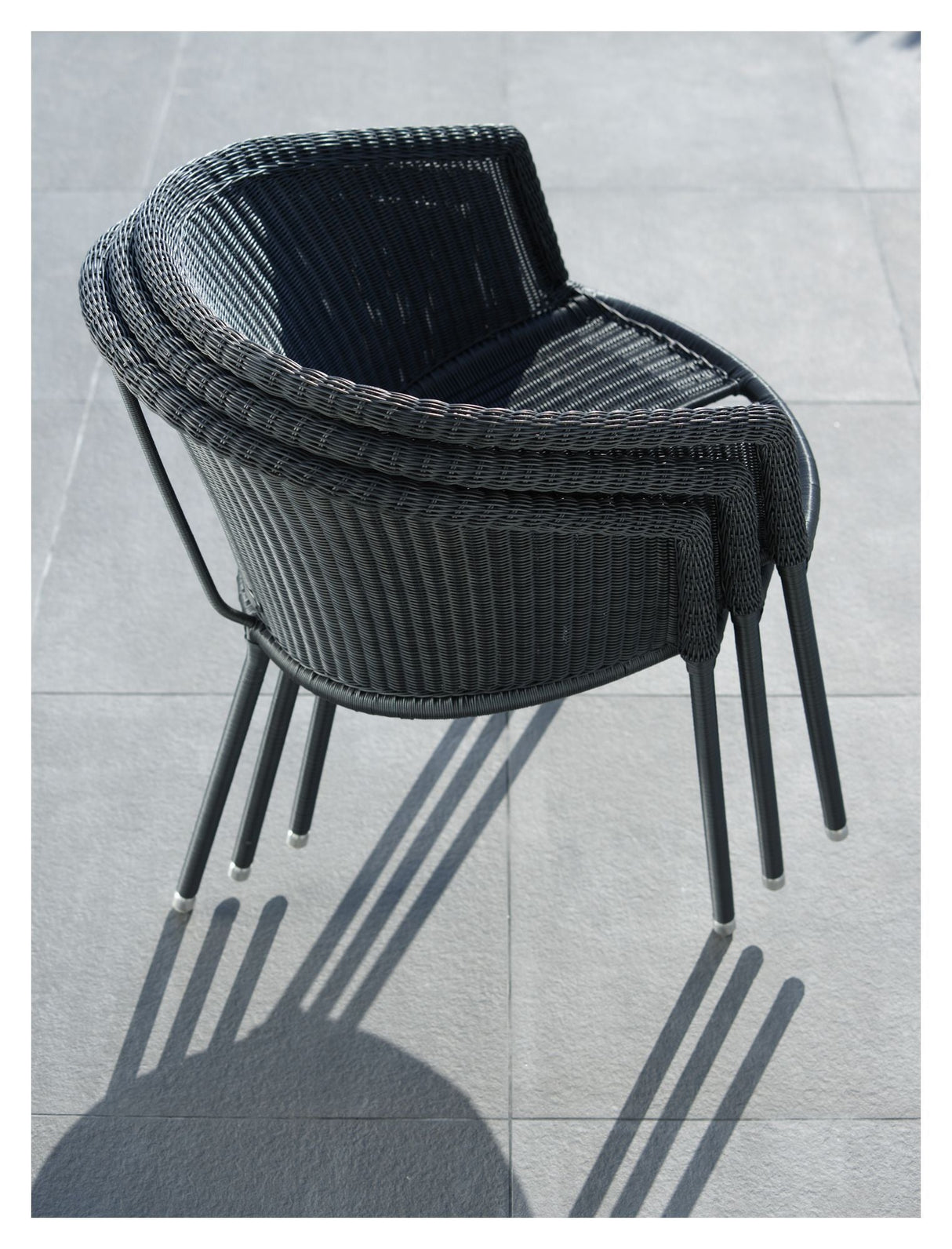 Stokklinje Trinity Garden Chair, Graphite, Cane-Line Weave