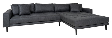 Lido, Lounge Sofa høyrevendt, mørkegrå