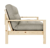 Knottesofa, lakkert furu, lin