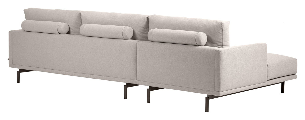 Galen 3-personer. Sofa med høyre vender langs langs lang, B254, Beige Chenille