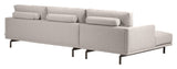 Galen 3-personer. Sofa med høyre vender langs langs lang, B254, Beige Chenille