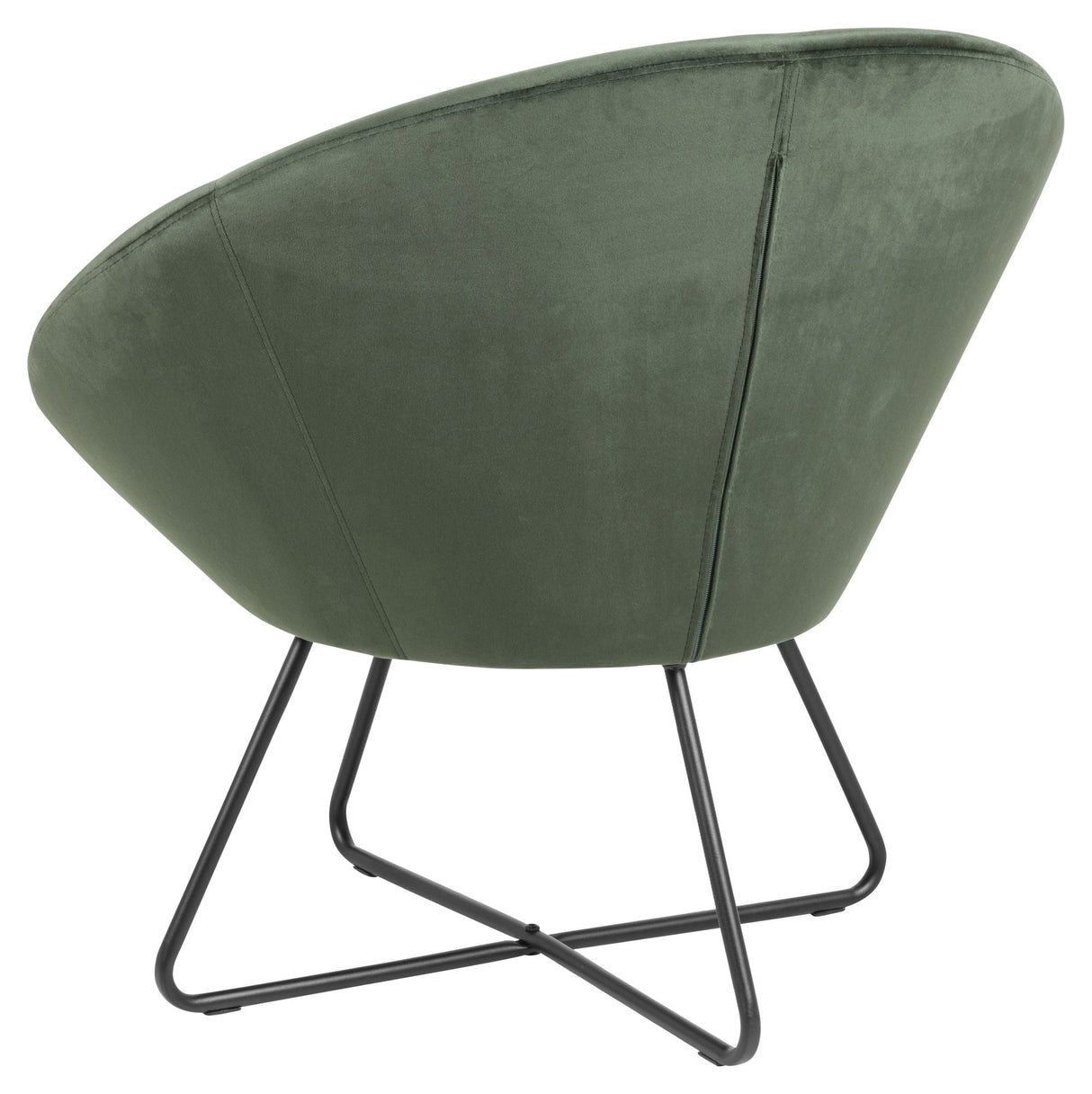 Center Lounge Chair, Forest Green Velvet