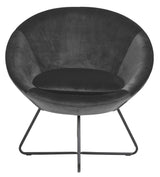 Center Lounge Chair, Velour, Gray