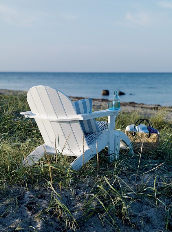 Adirondack Garden Chair, White Painted Mahogany