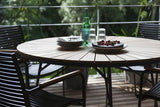 Hard & Ellen Garden Table Anthracite/Teak, Ø110