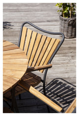 Hard & Ellen Garden Chair m/armlener, Antracite/Teak