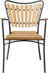 Hard & Ellen Garden Chair m/armlener, Antracite/Teak