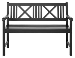 LØKken Garden Bench, Mat Black, B120