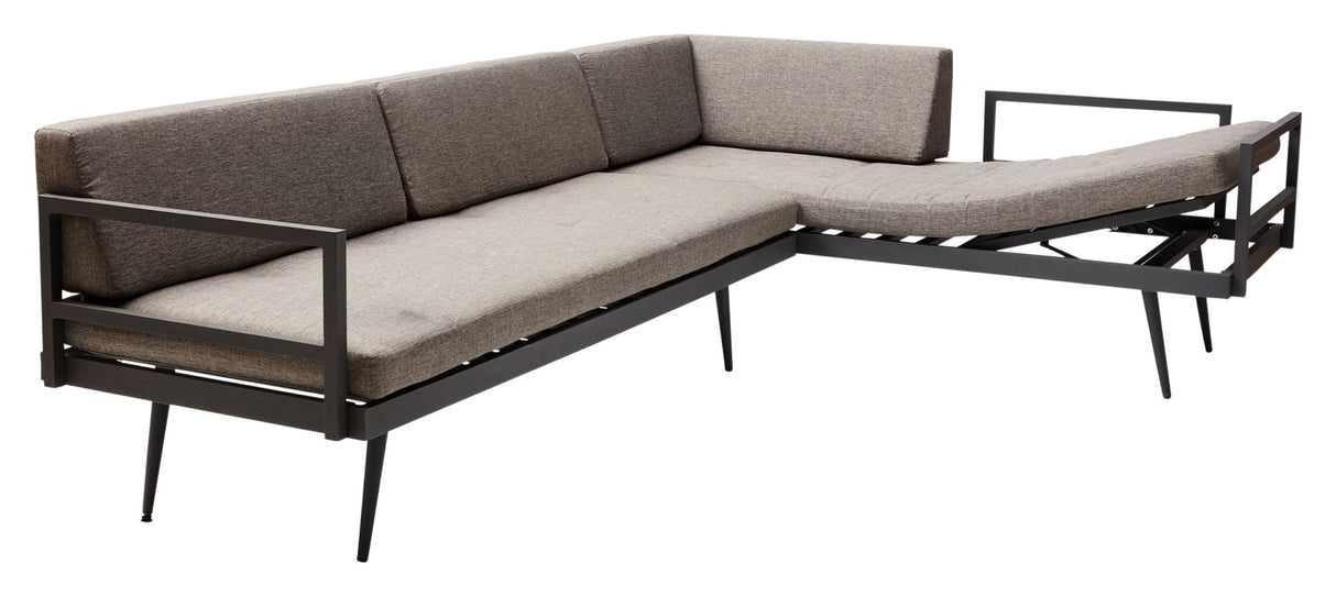 Rio Lounge Bed, Gray Incl. Puter