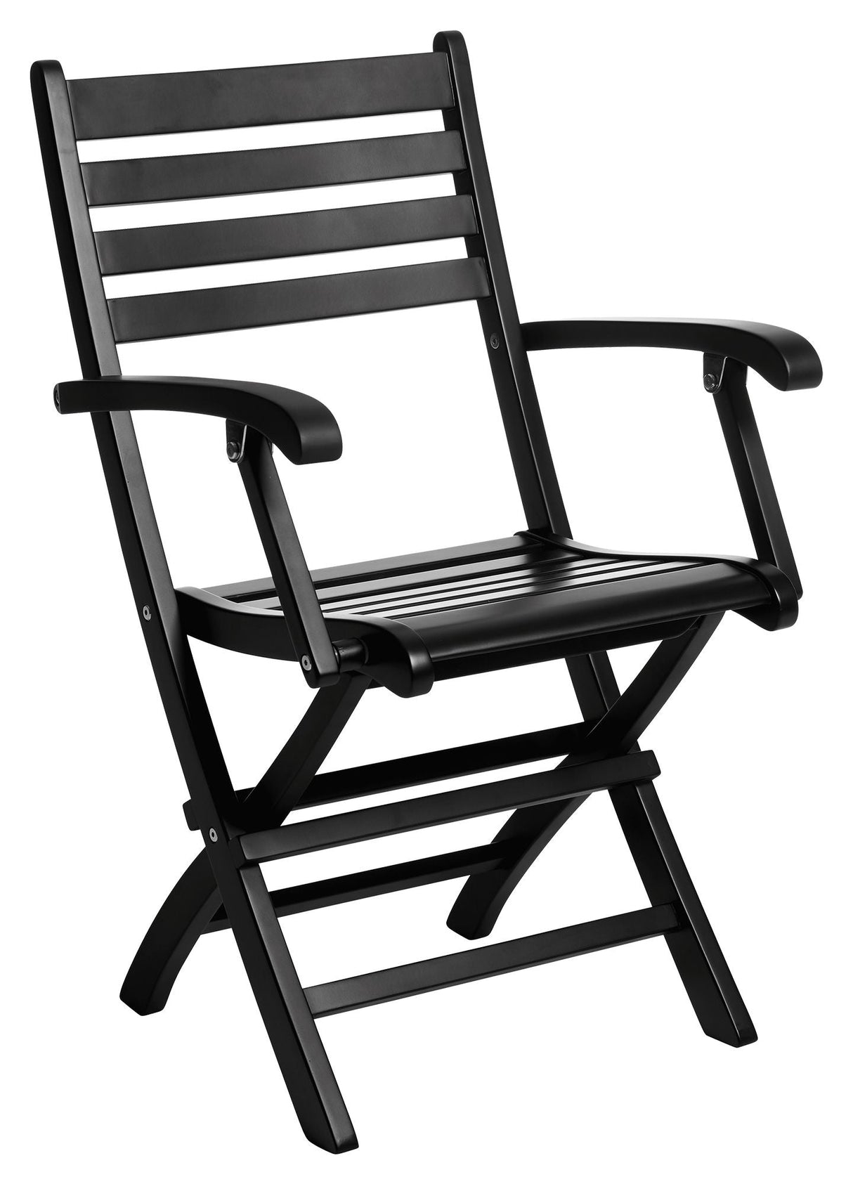 York Folding Chair m/Armrests Black