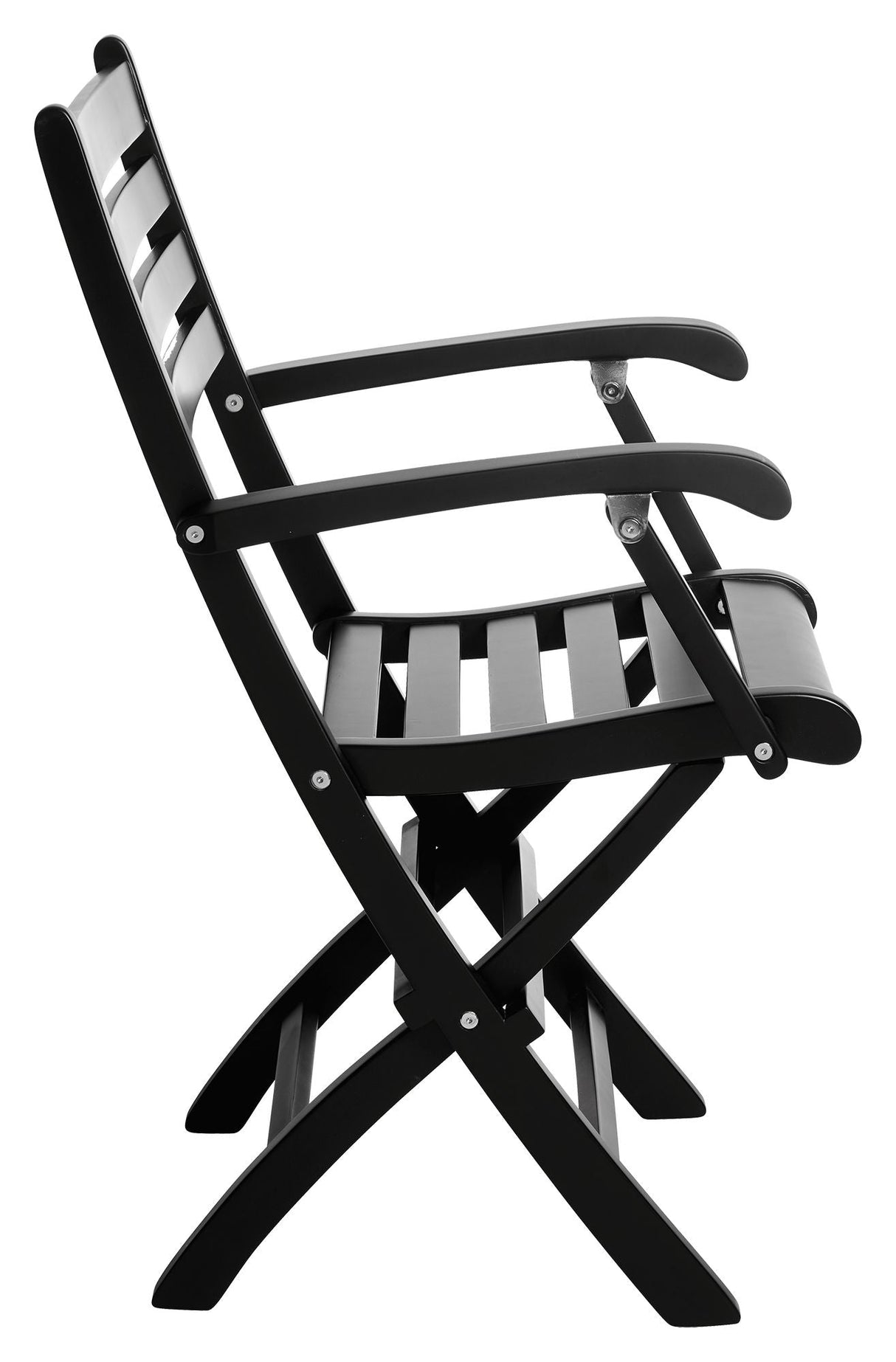 York Folding Chair m/Armrests Black