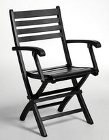 York Folding Chair m/Armrests Black