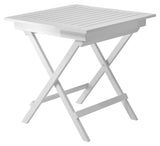 York Garden Table, White Painted Mahogany, 70x70