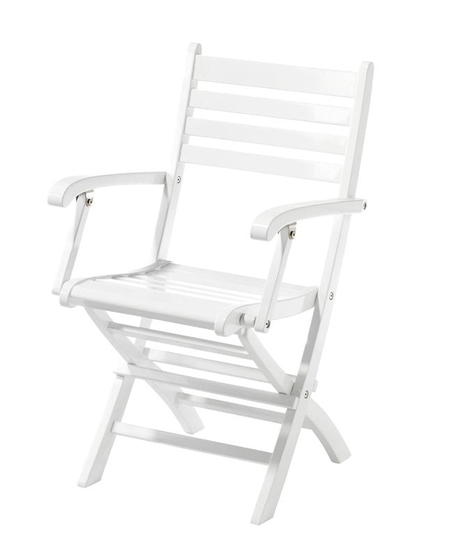 York Garden Chair, White Painted Mahogany