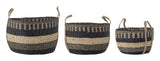 Bloomingville Sania Basket Set of 3, Seagrass