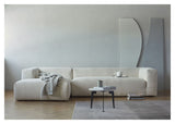 Kornum Sofa med Chaise Longue igjen, Offwhite Bouclé