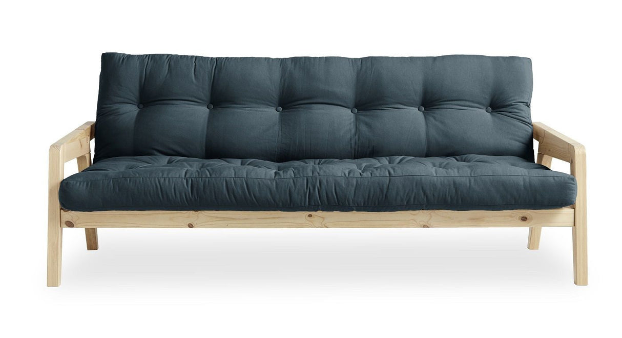 Grip sofa seng 130x200, natur/bensinblått