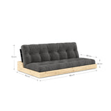 Base sofabed- naturlig/eik