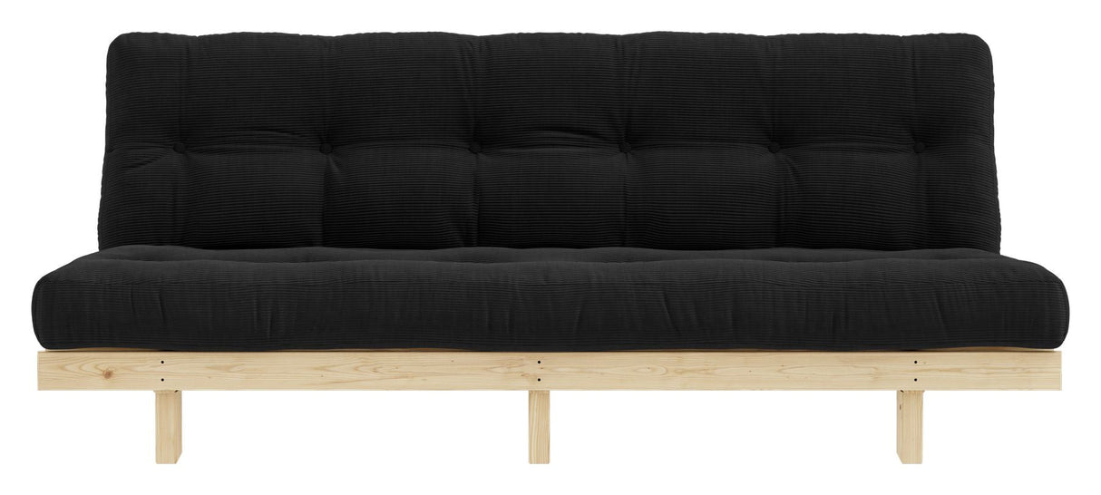 Magre sofa, furu, mørk grå fløyel