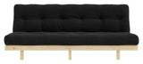 Magre sofa, furu, mørk grå fløyel